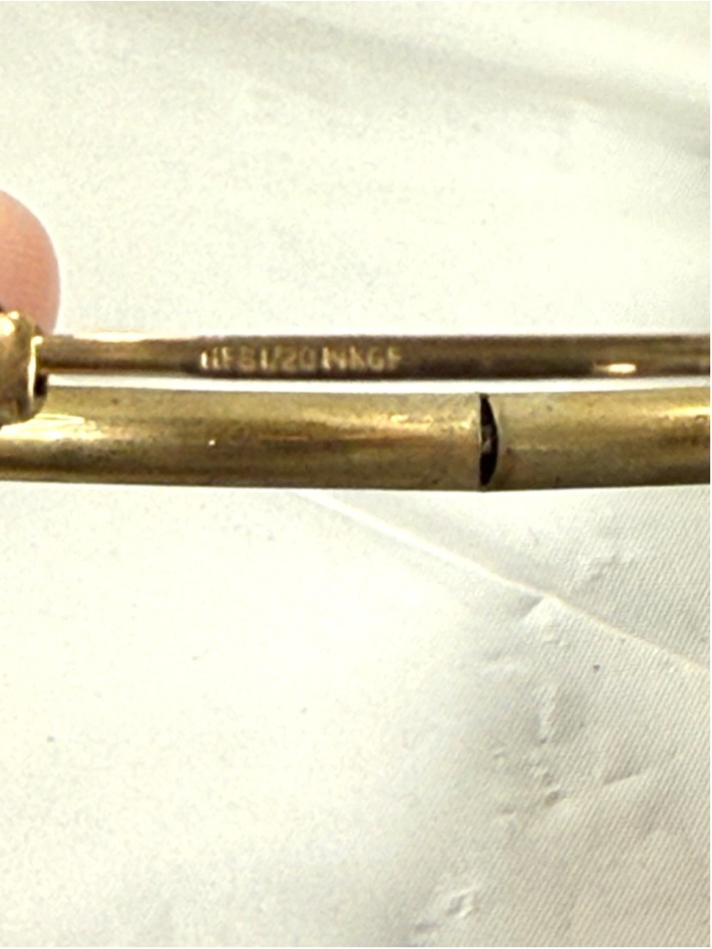 Vintage 14K GF Gold Fill Children Baby Infant Bracelet Bangle 1/20 Marked HFB - Picture 5 of 16
